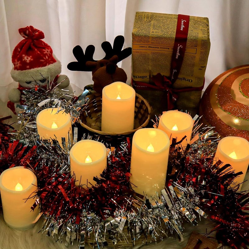 Aignis 14pcs Flameless LED Candles Battery Operated with Remote Timer, Outdoor Indoor Waterproof, Warm Glow for Cozy & Romantic Home/Wedding/Holiday Décor (D 3'' x H 4''/5''/6'') - Image 3